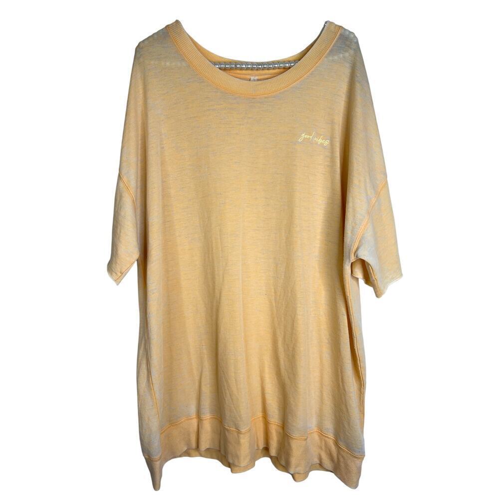 Free People Movement Cool Girl Short Sleeve Good Vibes Tee Size Small